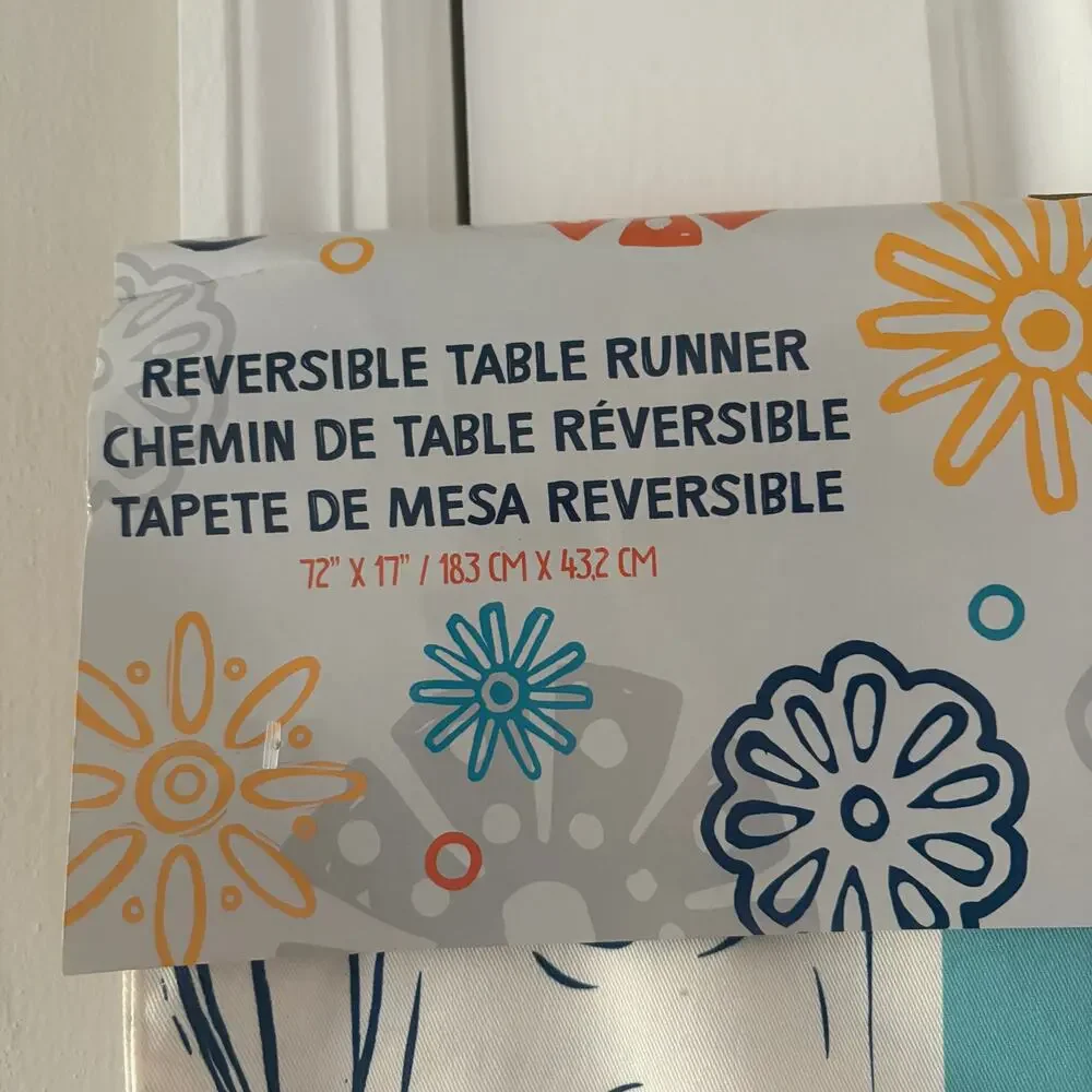 Disney Parks Stitch Reversible Table Runner 72” X 17